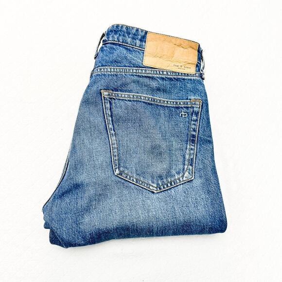 Rag & Bone Rosa Mid-Rise Boyfriend Button-Fly Jasper Denim Jeans Size 25 - Picture 1 of 8